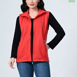 BAESD Women Fleece Lightweight Open Front Jacket with Patchwork-picture-23