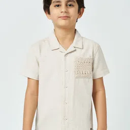 Ed-a-Mamma Boys Premium Fit Solid Cuban Collar Cotton Casual Shirt-picture-29