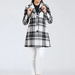 YOUNG CLUB CLASSIC Checked Notched Lapel Overcoat image 3