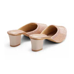 CORDWAINERS Embellished Party Block Mules image 5