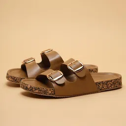 ERIDANI Women Open Toe Flats with Buckles-picture-21