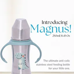 Adore Kids Magnus! Premium Wide Neck Feeding Bottle With Handle 250 ml - Green image 3
