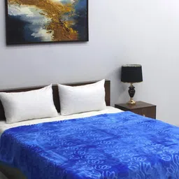 CHICERY Blue Floral Mink Heavy Winter Single Bed Blanket-image-17