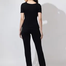 ARMISTO Self Design Square Neck Pure Cotton Co-Ord Set image 2