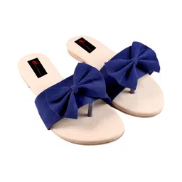 Red Flamingo Women Open Toe Flats with Bows image 2
