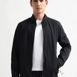 Arrow Sport Men Mandarin Collar Solid Bomber Jacket image 2