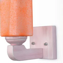 1ST TIME Set Of 2 Orange Glass Wall Lamp image 3