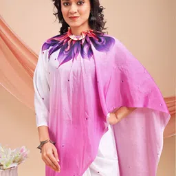 Leelavati Floral Printed Pure Chiffon Saree image 2