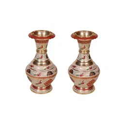 Glori-fyi Yellow & Red Printed Vase-image-86