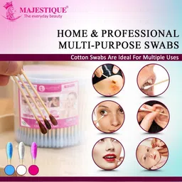 MAJESTIQUE Bold & Thick Cotton Swabs - 300 Pcs image 4