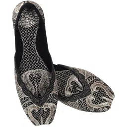 KALINI Women Handcrafted Ethnic Mojaris with Embroidered Flats image 3
