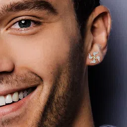 CANDERE A KALYAN JEWELLERS COMPANY Men 18KT Gold Earrings With 0.12 Ct Diamond - 1.28g-picture-22