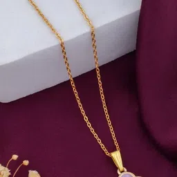 SZN Set Of 2 Gold-Plated Floral Shaped Pendants With Chains image 2