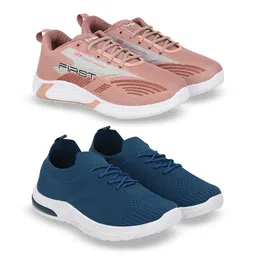 BIRDE Women Pack Of 2 Woven Design Lace Ups Sneakers-picture-36