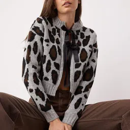 Trendyol Printed Open Front Cardigan-picture-38