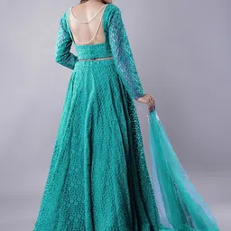 Utsav Fashion Geometric Embroidered Ready to Wear Lehenga & Blouse With Dupatta image 5