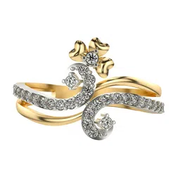 VALANOVA 925 Sterling Silver Rose Gold 14 Kt Diamond Studded Ring 2.14 gms-picture-28