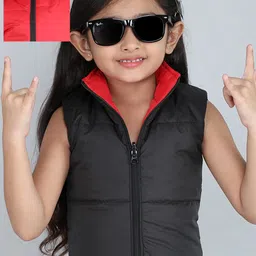 taffykids Girls Nylon Reversible Crop Bomber Jacket-picture-40