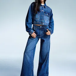 Bershka Women Washed Denim Jacket-picture-26