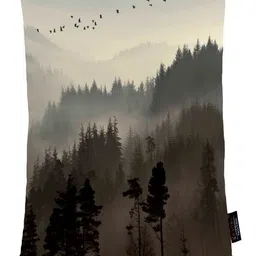 Cushion Villa Grey Set of 5 Graphic Printed Satin Square Cushion Covers image 2