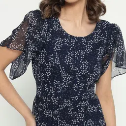 Raiyani Fashion Printed Georgette Fit & Flare Midi Dress image 4