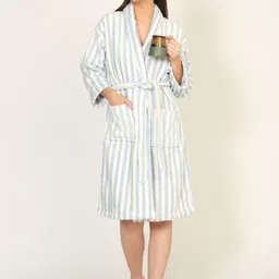 Creeva Unisex Cotton Bath Robe and Wraps-image-14