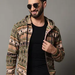 OGEN Men Printed Hooded Sweatshirt image 5