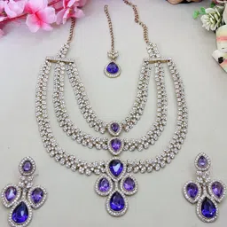 VATSALYA creation Gold-Plated Artificial Stones Jewellery Set-image-95