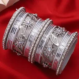 leshya Set Of 2 Stone-Studded Bridal Bangles-picture-17