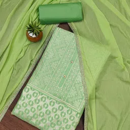 HERE&NOW Floral Embroidered Sequinned Unstitched Dress Material-picture-16