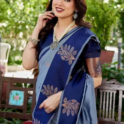 priyashi Ethnic Motifs Zari Silk Cotton Banarasi Saree image 2