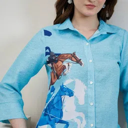 Boho By Athena Printed Shirt & Trousers Co-Ord Set image 2