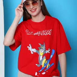 Dreambe Women Typography Printed Drop-Shoulder Sleeves T-shirt image 3