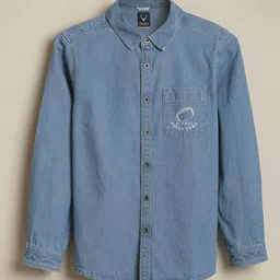 Allen Solly Junior Boys Solid Spread Collar Pure Cotton Casual Shirt-picture-35