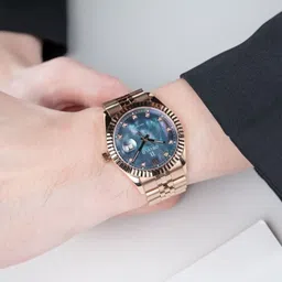 oblvlo Men Dial & Stainless Steel Straps Analogue Multi Function Watch RX-PE-PBPS image 5