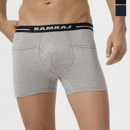 Ramraj Men Pack of 3 Solid Cotton Fine Jersey Plus Size Target Trunks-picture-10