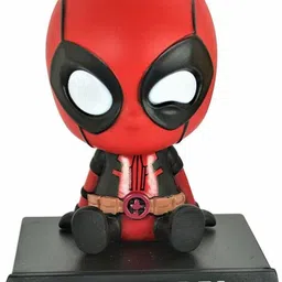 daiyamondo DEADPOOL Big Size Bobble Head - Action Figure Moving Head Bobblehead Spring Dancing PVC Bobble Spring Dancing Doll Toy Car Dashboard Bounce Toys for Car Interior Dashboard Expression Bobble Head for Car Dashboard and Office Desk-picture-19