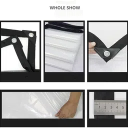 diamond america Transparent Tarpaulin Waterproof 20 x 10 ft Eyelets Dustproof Rainproof Tent - For Tarpaulin 650 GSM Plastic Tarpaulin Pr image 4