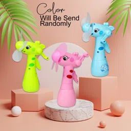 trakyworld Mini Pocket Fan Toy Fan for Kids Portable Cartoon Hand Driven Fan Slingshots image 4