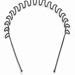 Zigzag Wave Black Metal Hairband/Hair Belt For Girls/Boys/Mens/Womens set of 2. Hair Band-image-26