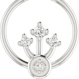 avsar Prabha 14kt Cubic Zirconia White Gold Nose Wire-picture-28