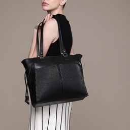 French Connection Structured Pleated Detail Shoulder Bag-picture-47