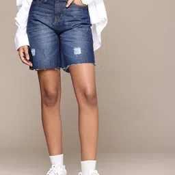 The Roadster Life Co. Women Distressed Denim Shorts-picture-50