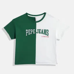 Pepe Jeans Girls Brand Logo Printed Pure Cotton T-shirt-picture-32