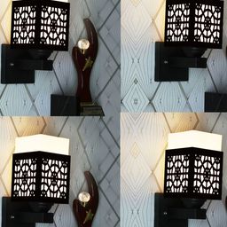 Gojeeva Brown Wood Square Wall Lamps-picture-42