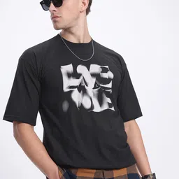glitchez Graphic Grunge Drop-Shoulder Relaxed T-shirt-picture-14