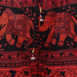 SOUNDARYA Women Red & Black Printed Flared Palazzos image 2