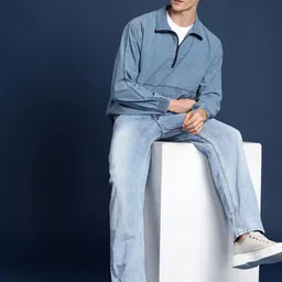 Mast & Harbour Men Self Design Denim Jacket image 3