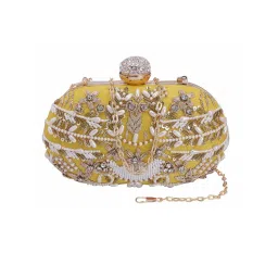 SWISNI Yellow Silk Clutches SWIS-680-image-0
