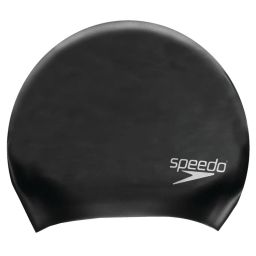 Speedo Women's Long Hair Silicone Swim Caps -Black (Free Size)-picture-11